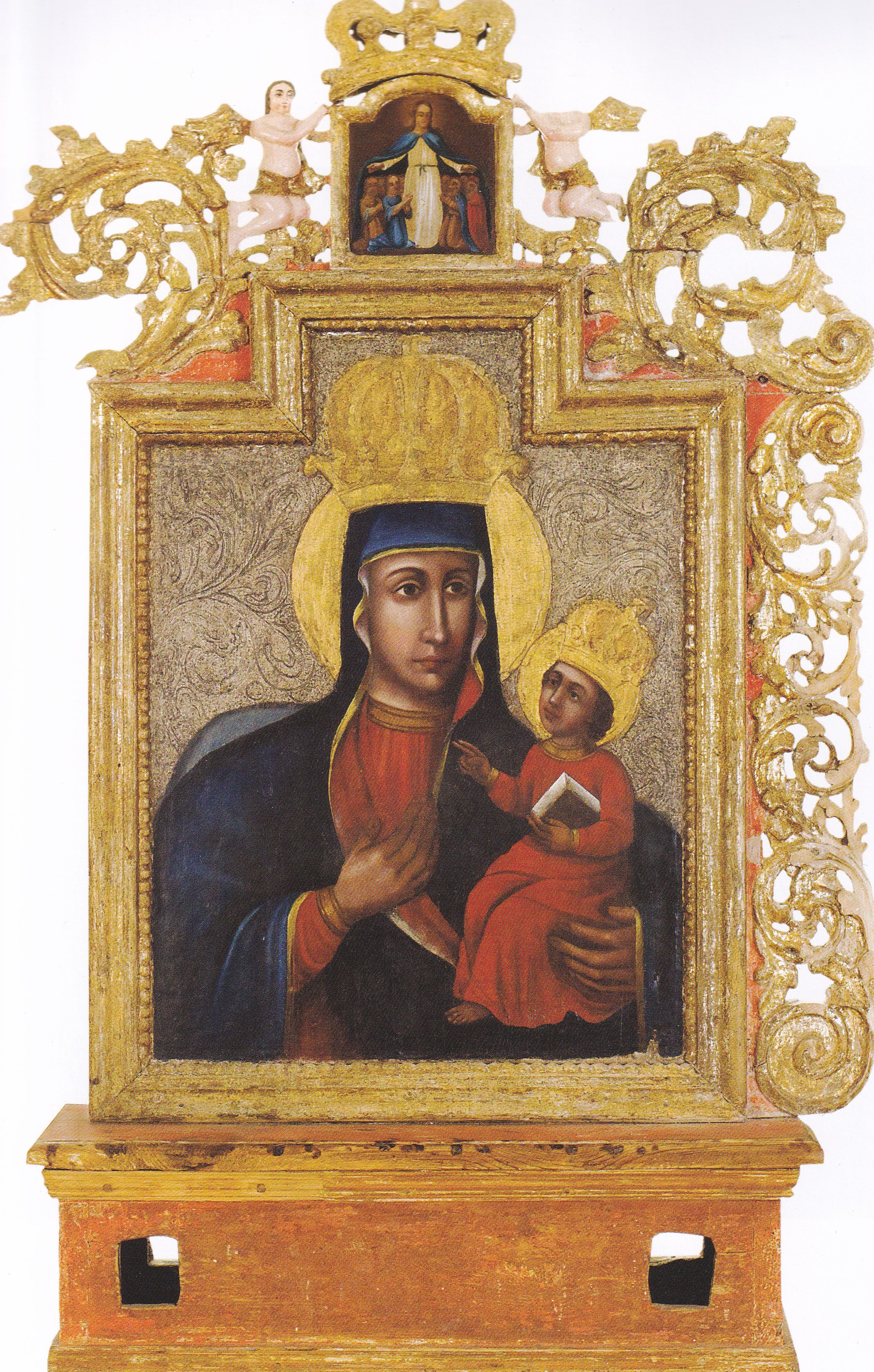 Фото до публікації в Фотоколекції з назвою Двостороння ікона «Богородиця Одигітрія. Євангеліст Лука»