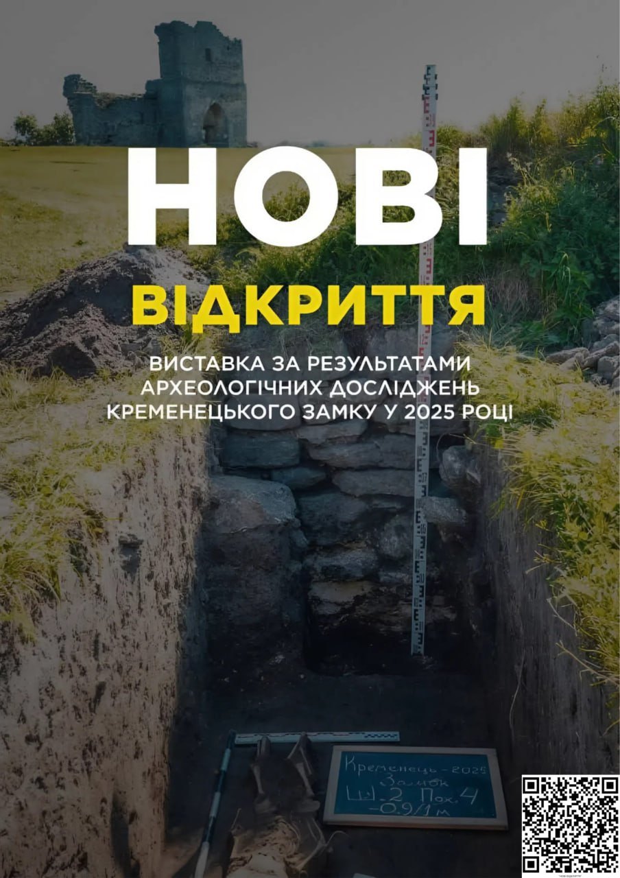 Фото до новини з назвою Експонати виставки «Археологія Кременецького замку: Нові відкриття» у цифровому форматі