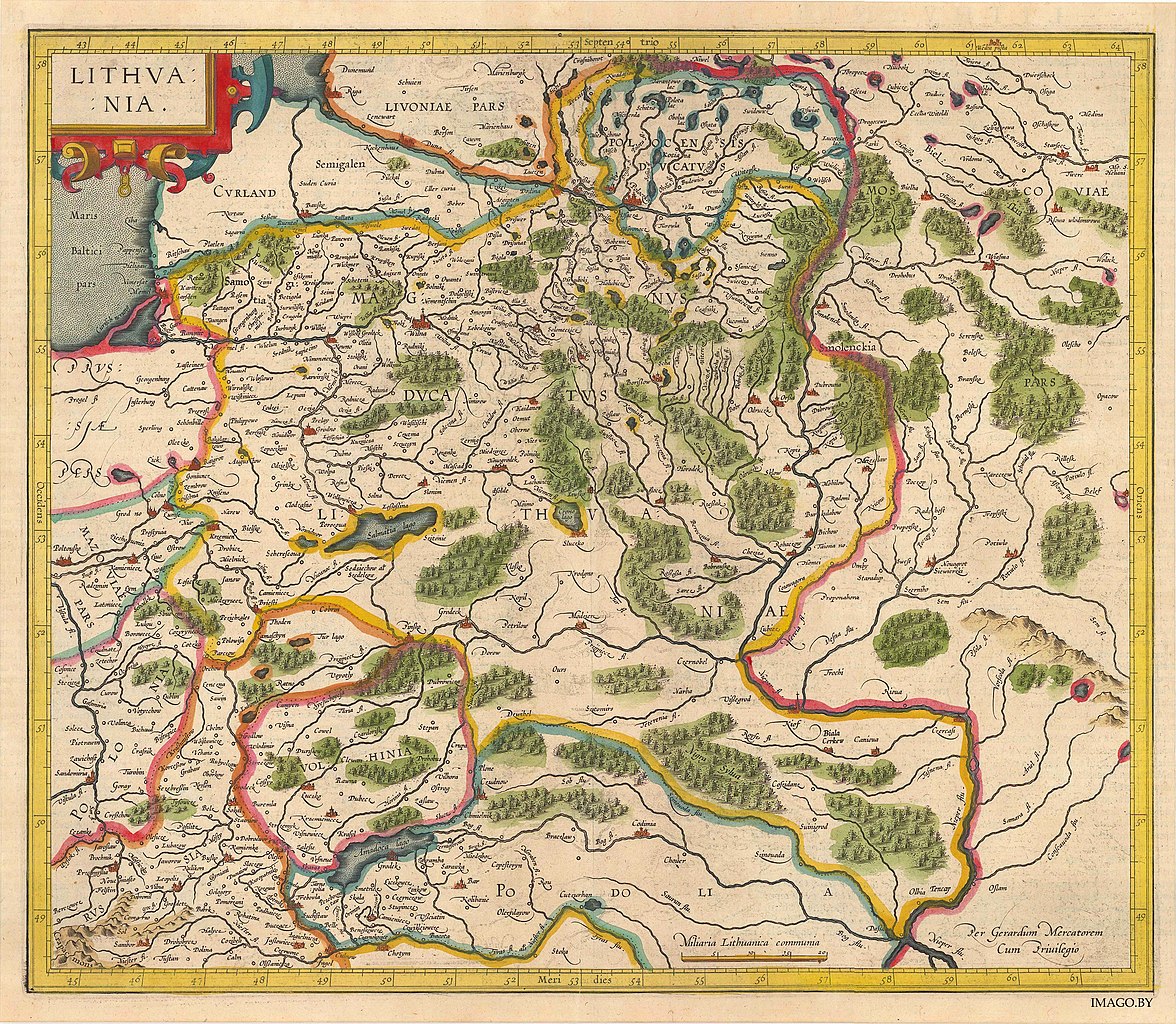 Фото з назвою Gerardus Mercator. Lithvania. 1595