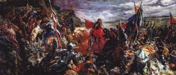 фото відреставрованої картини Йозефа Менціни-Кжеша «Битва під Оршею» (1884 р.)