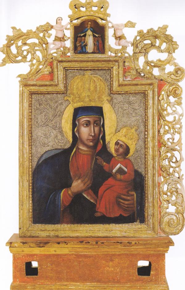 Двостороння ікона «Богородиця Одигітрія. Євангеліст Лука» (XVIII ст.)