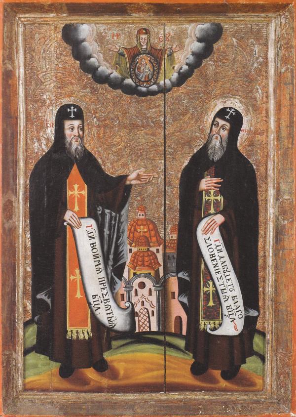 Ікона «Святі Антоній і Феодосій Печерські» (перша пол. ХVIII ст.)